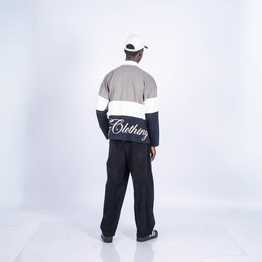 POLO CAMISERO BEAST | GRIS Y AZUL