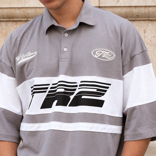POLO RUGBY BOXY FIT | STORM GRIS