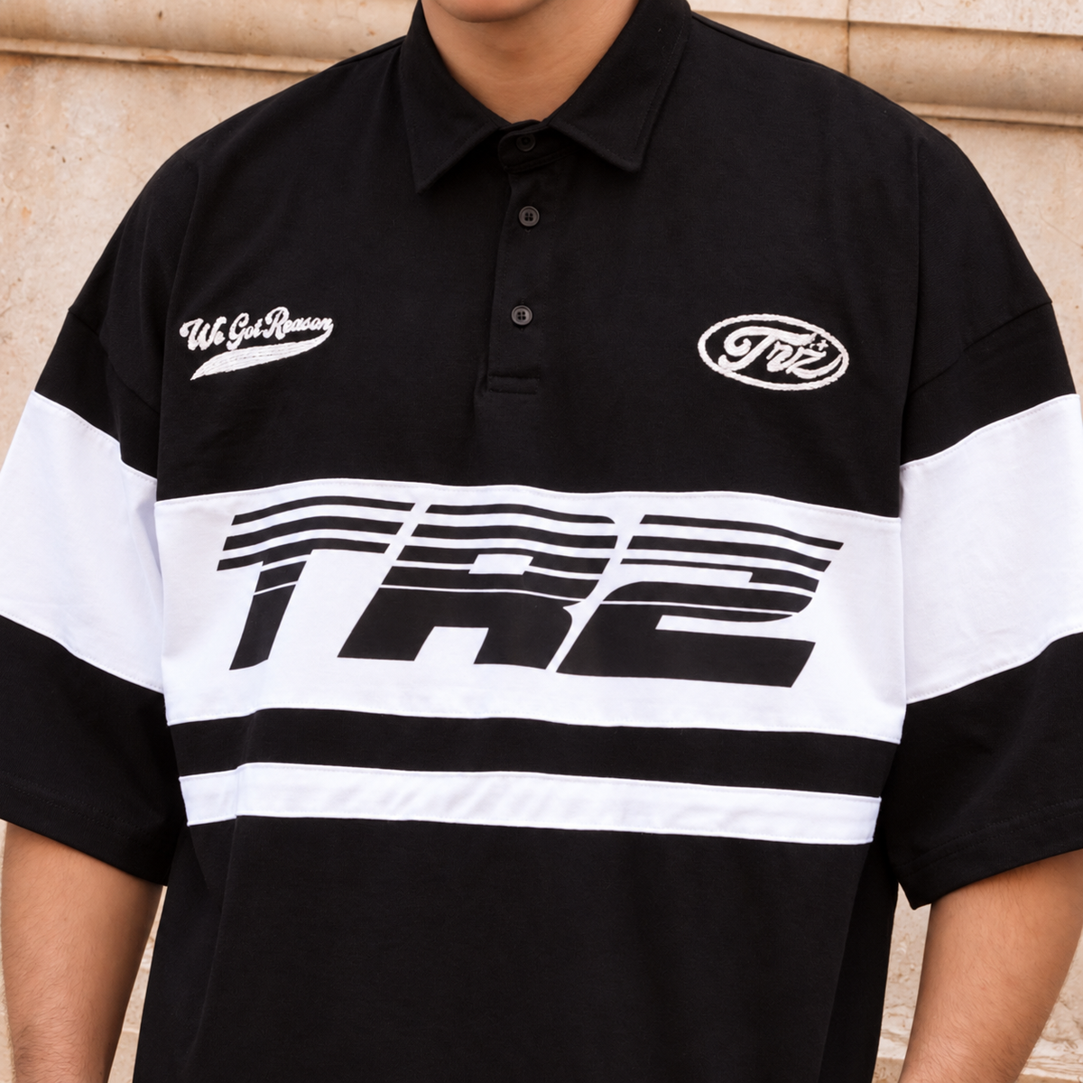 POLO RUGBY BOXY FIT | STORM NEGRO