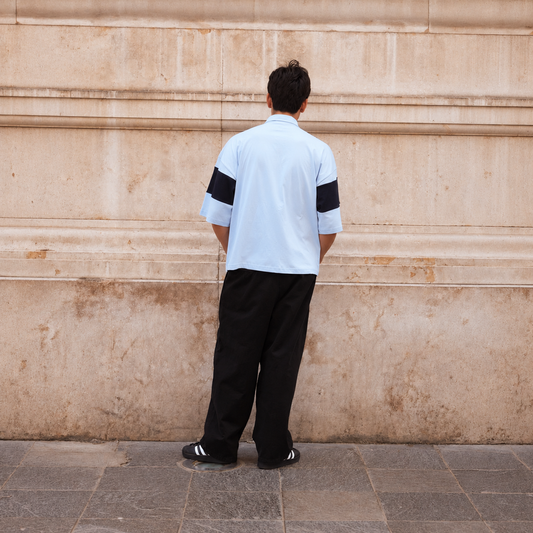 POLO RUGBY BOXY FIT | STORM CELESTE
