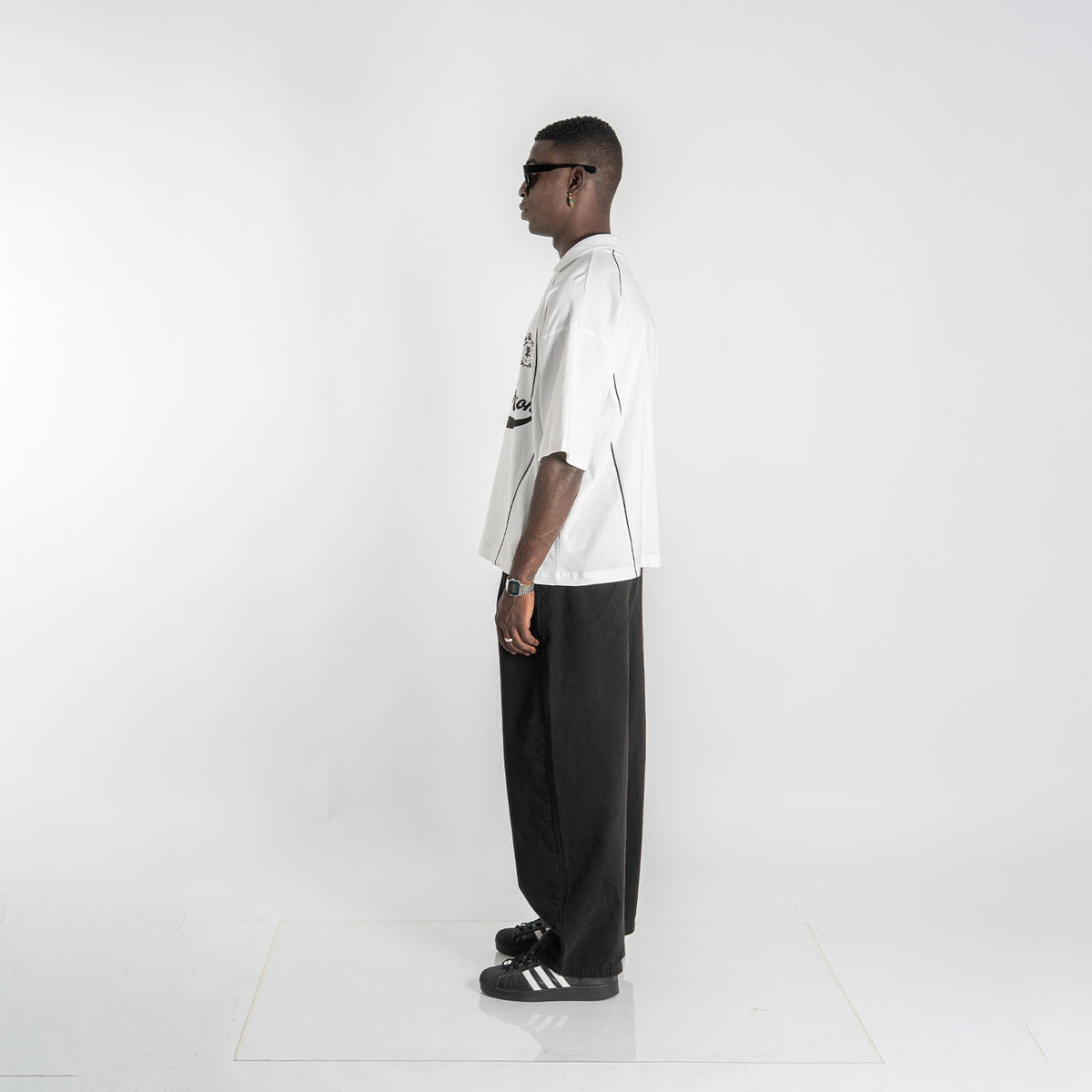 POLO CAMISERO BOXY FIT ANT | BLANCO