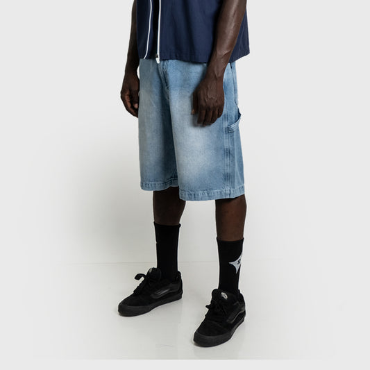 LEAVE -LIGHT BLUE BAGGY JORTS