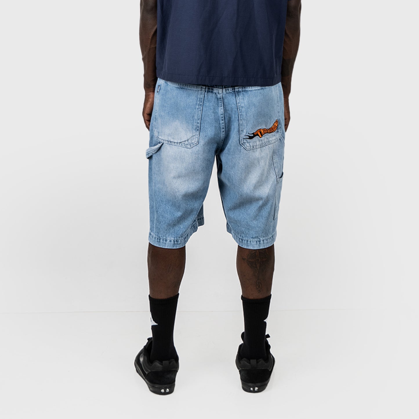 LEAVE -LIGHT BLUE BAGGY JORTS