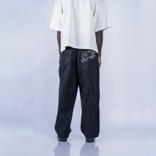 PANTALÓN DENIM DOOES | NEGRO