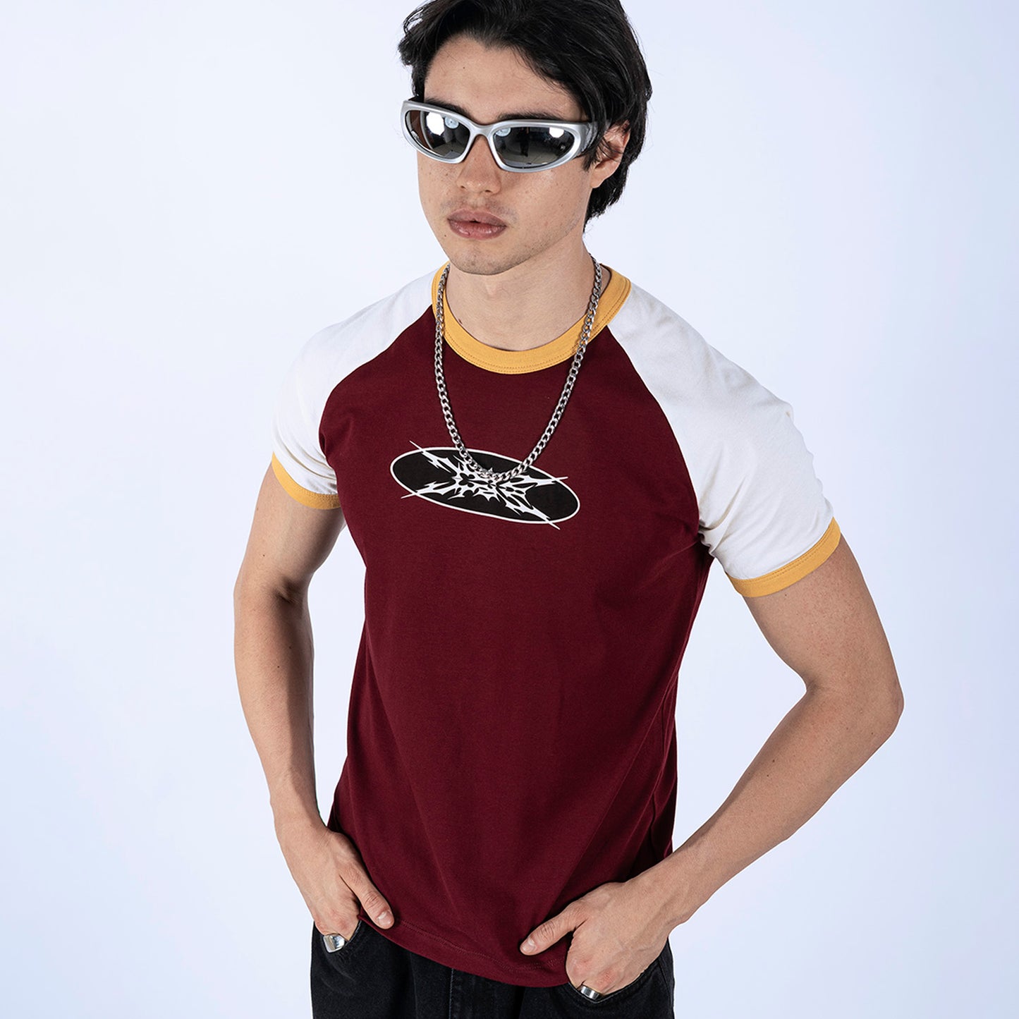 BABY TEE BEEL | VINO/AMARILLO