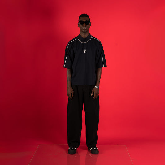 POLO BOXY FIT SANJI | AZUL OSCURO