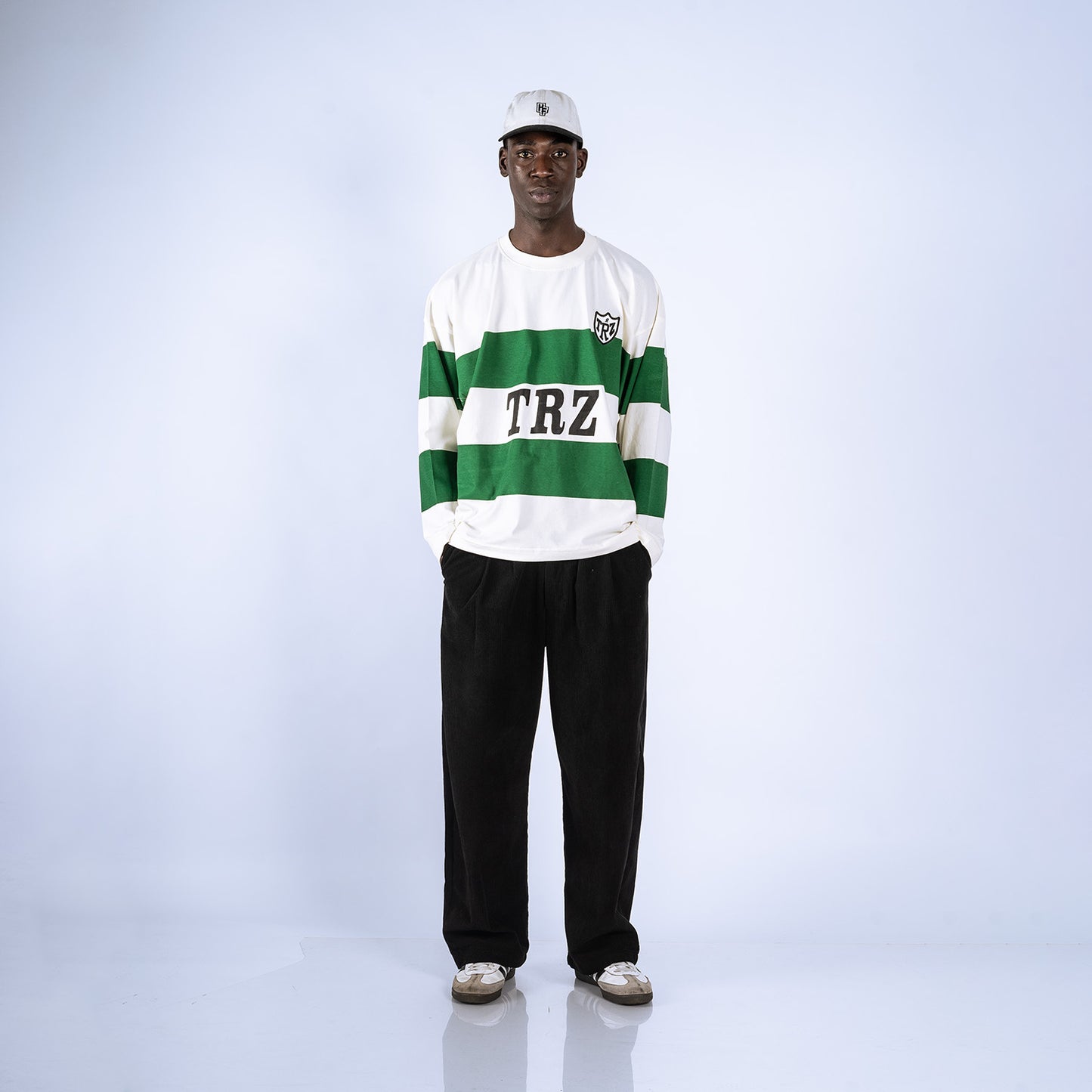 POLO MANGA LARGA MONY | BLANCO/VERDE