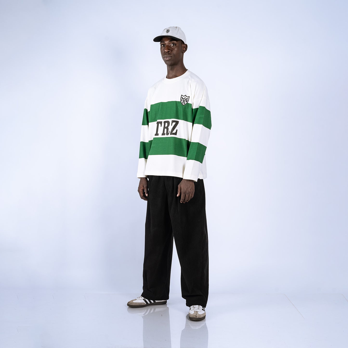 POLO MANGA LARGA MONY | BLANCO/VERDE