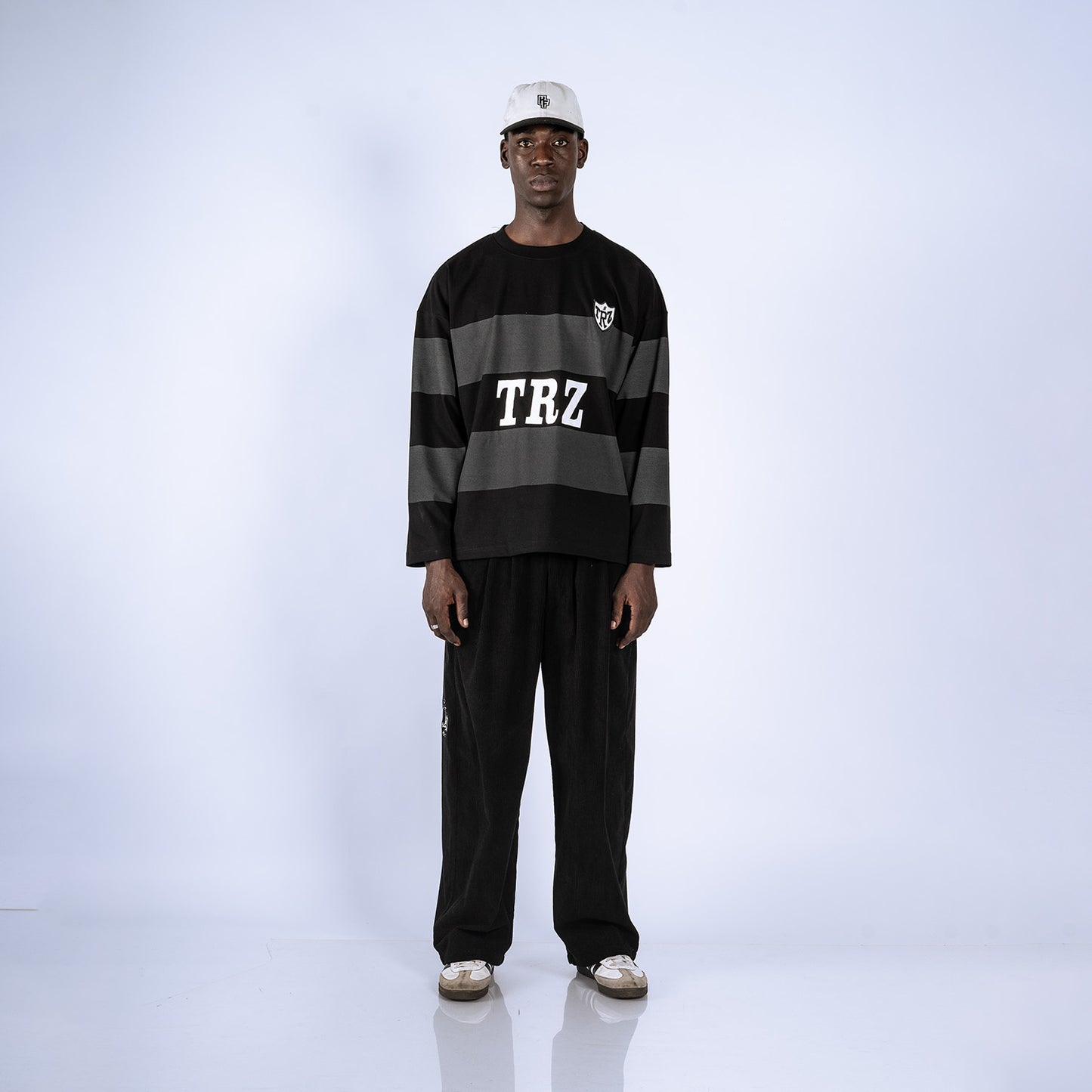 POLO MANGA LARGA MONY | NEGRO/GRIS