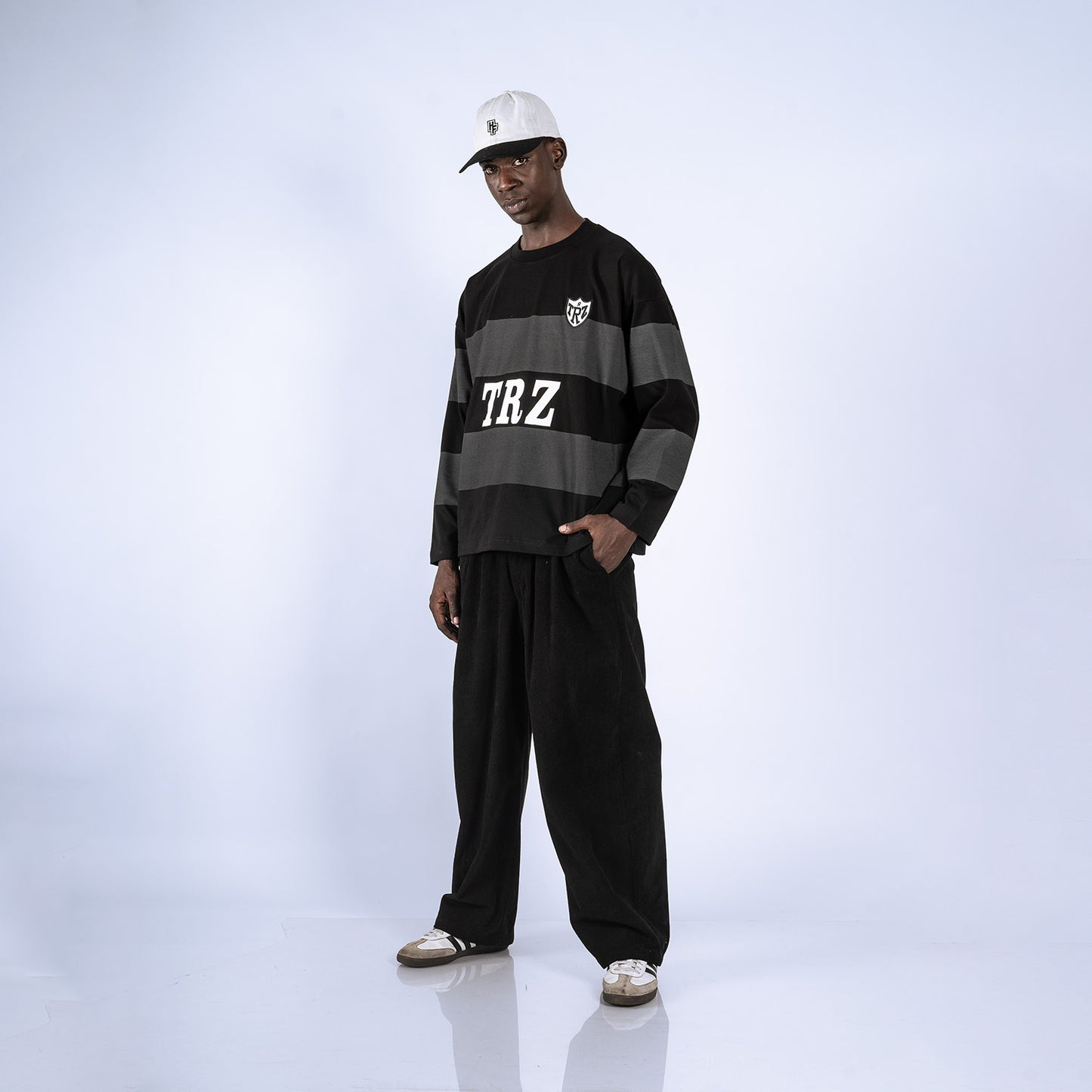 POLO MANGA LARGA MONY | NEGRO/GRIS