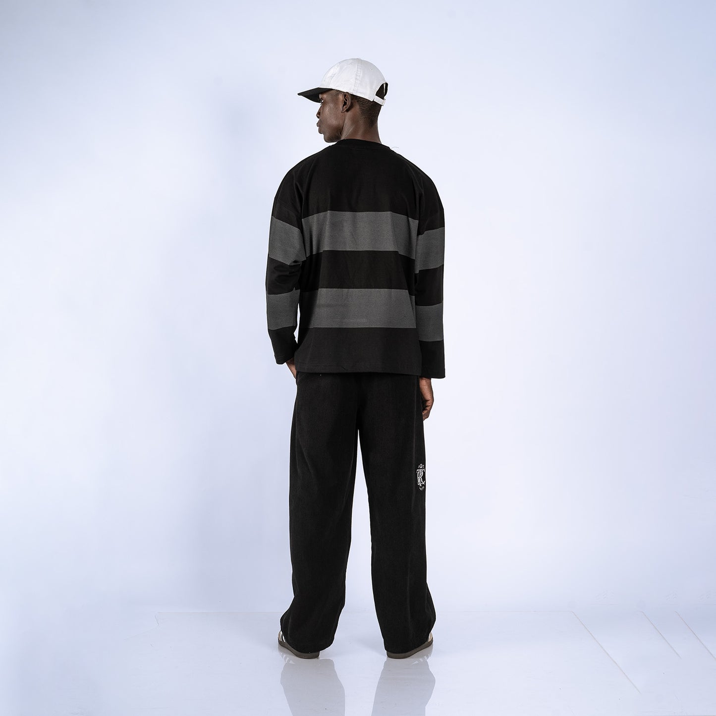 POLO MANGA LARGA MONY | NEGRO/GRIS