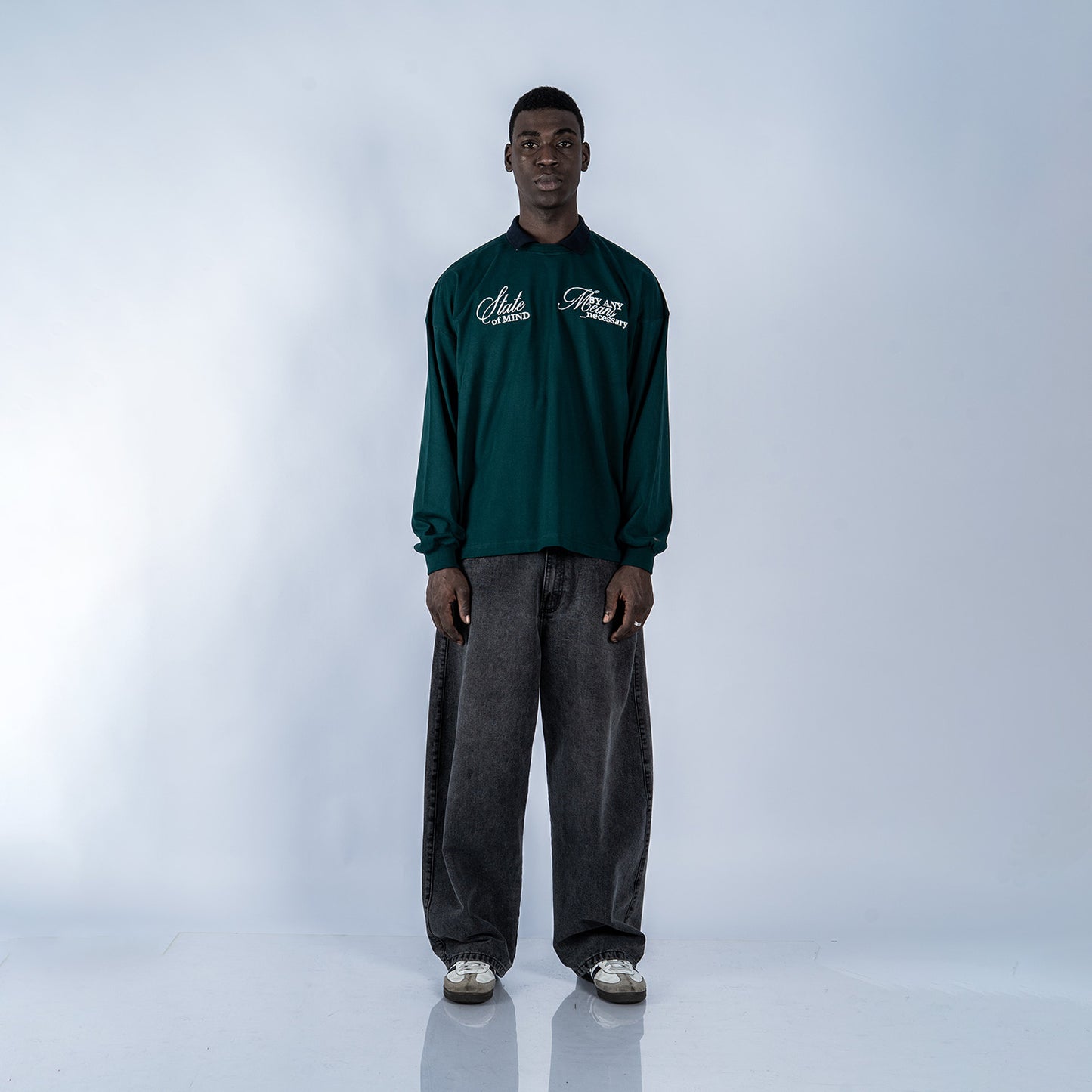 POLO CAMISERO BOXY FIT SAWA | VERDE