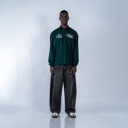 POLO CAMISERO BOXY FIT SAWA | VERDE