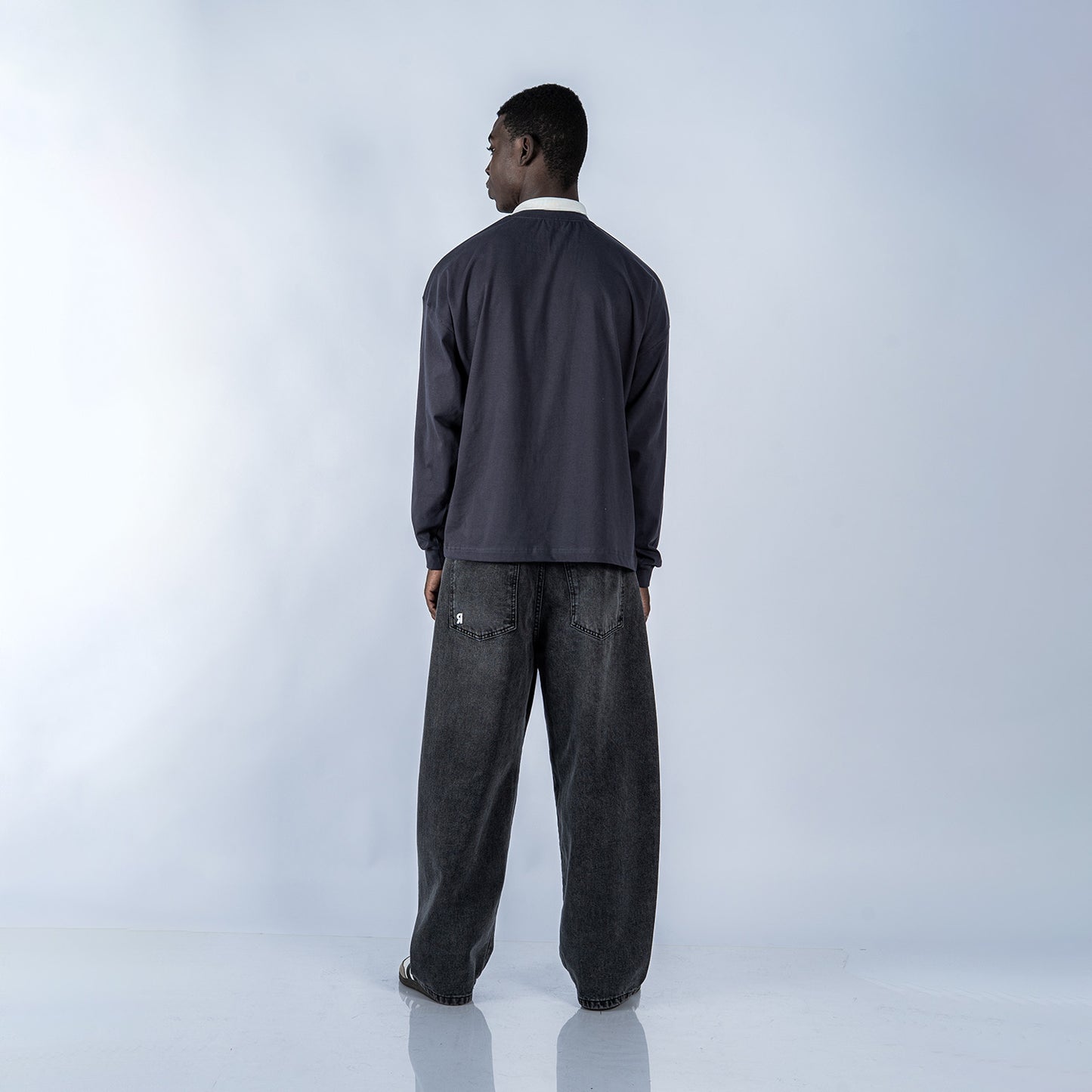 POLO CAMISERO BOXY FIT SAWA | GRIS