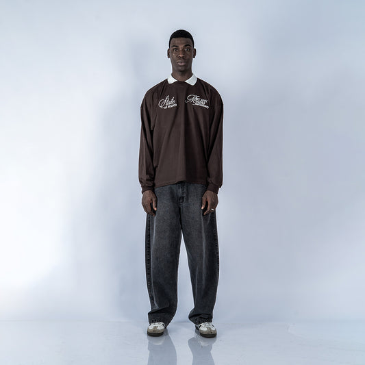 POLO CAMISERO BOXY FIT SAWA | MARRÓN
