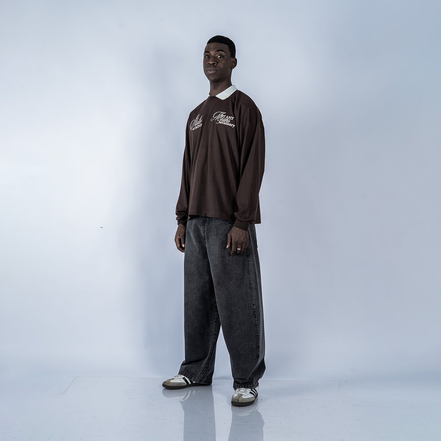 POLO CAMISERO BOXY FIT SAWA | MARRÓN