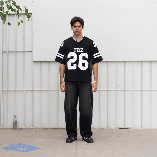 POLO JERSEY BOXY FIT | PHELPS NEGRO
