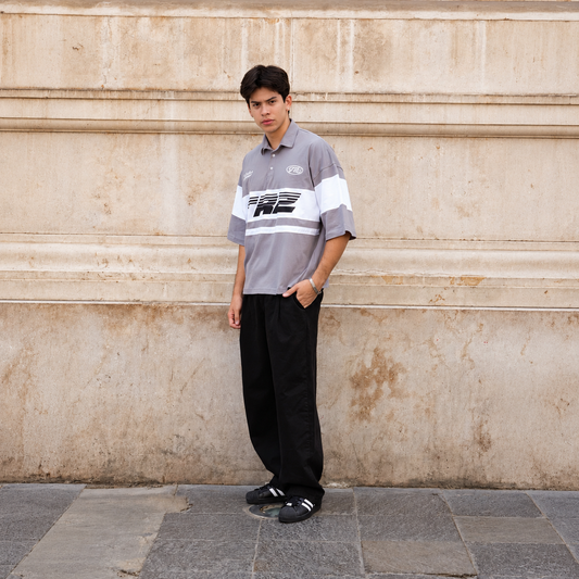 POLO RUGBY BOXY FIT | STORM GRIS