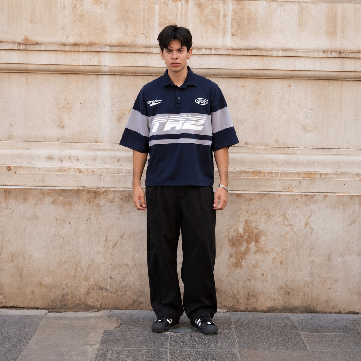POLO RUGBY BOXY FIT | STORM ACERO
