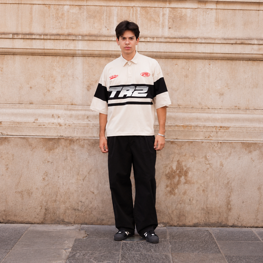 POLO RUGBY BOXY FIT | BEIGE