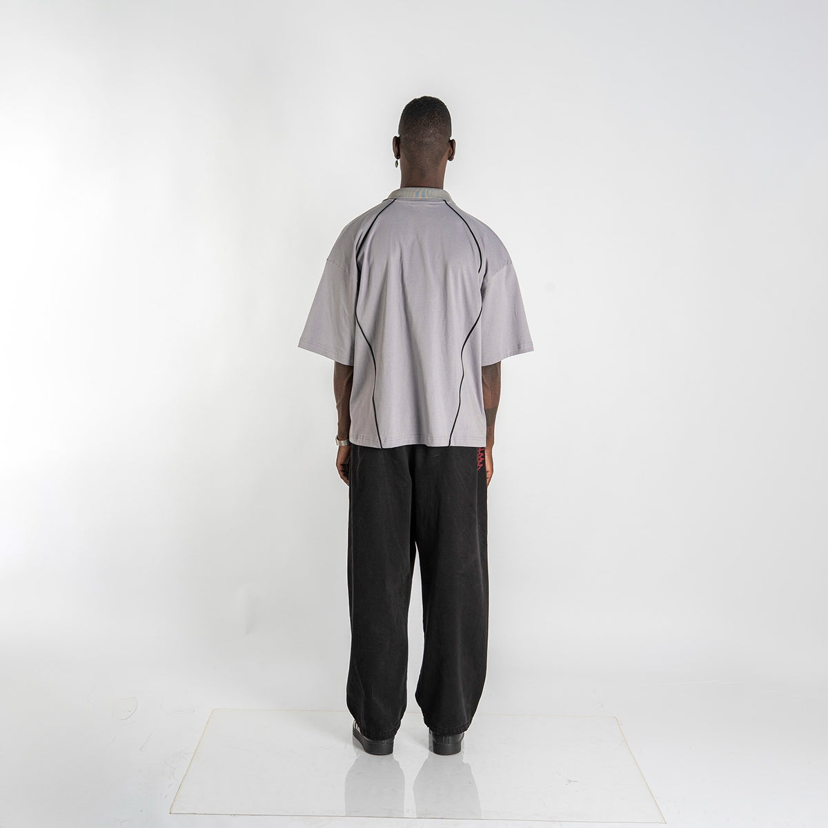 POLO CAMISERO BOXY FIT  ANT | PLATA