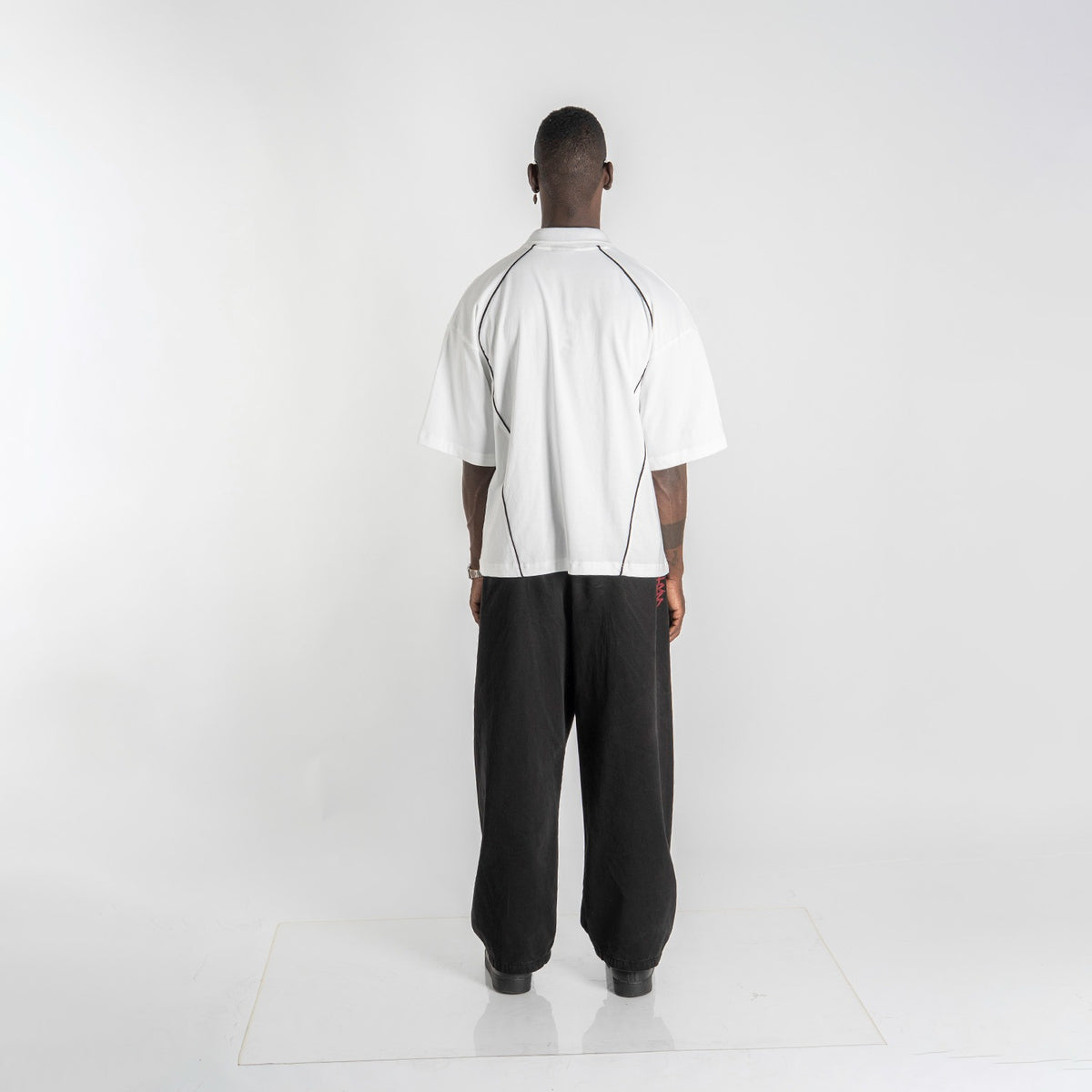 POLO CAMISERO BOXY FIT  ANT | BLANCO