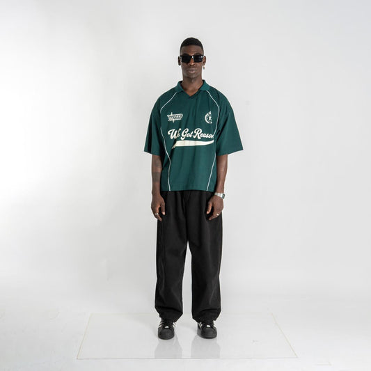 POLO CAMISERO BOXY FIT  ANT | VERDE