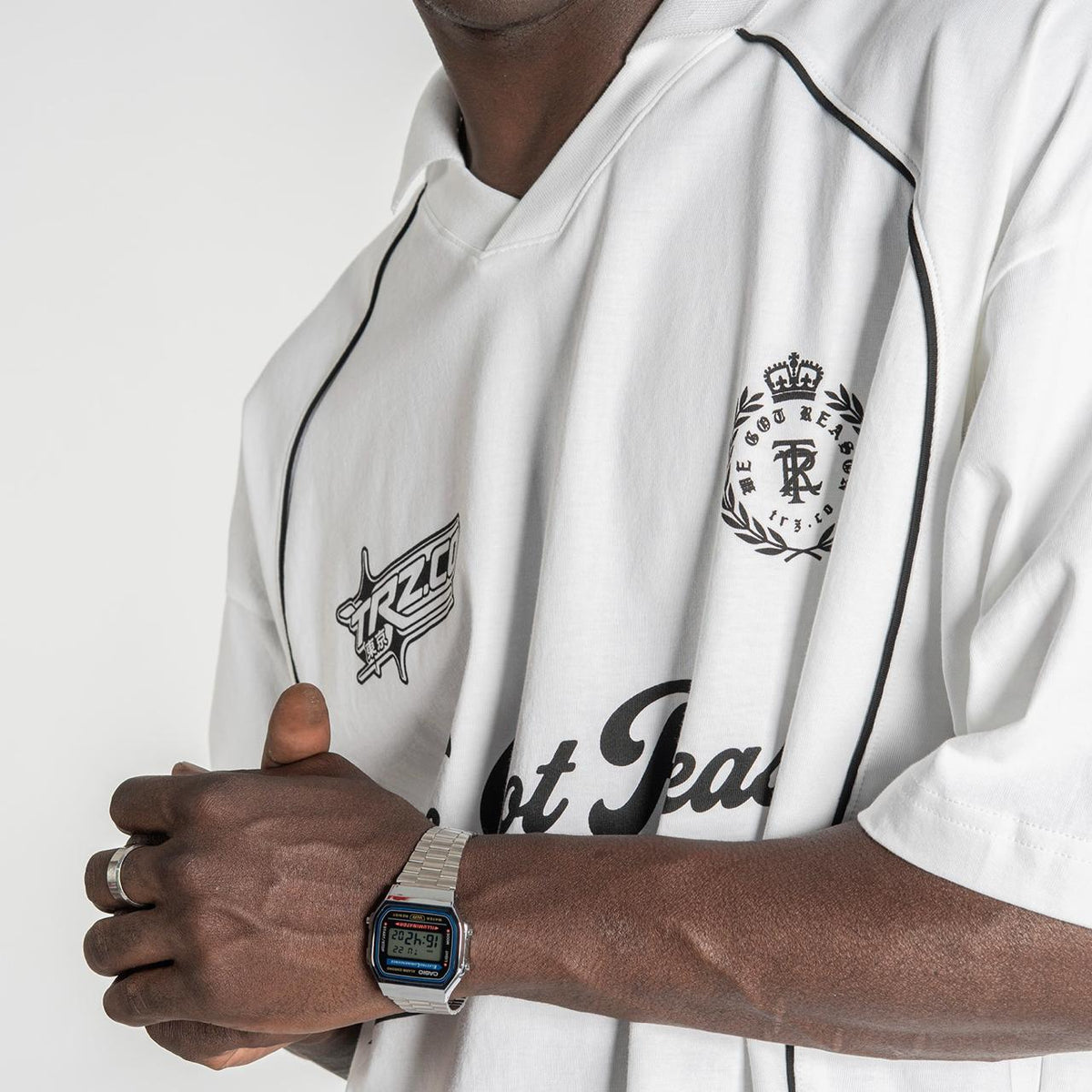POLO CAMISERO BOXY FIT  ANT | BLANCO